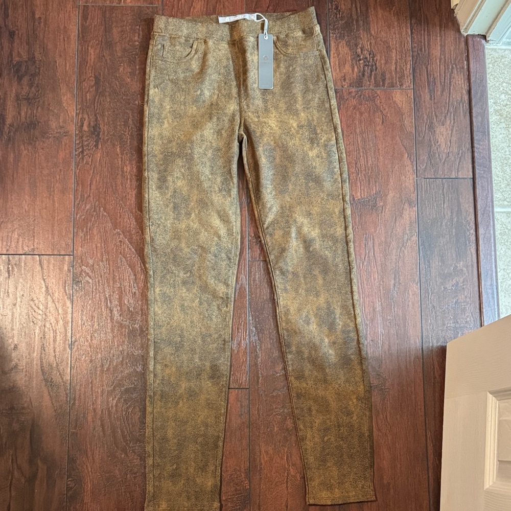 Tractr Brown and black Patterned Pant